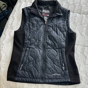 Eddie Bauer Women's Black beautifully Quilted Vest.